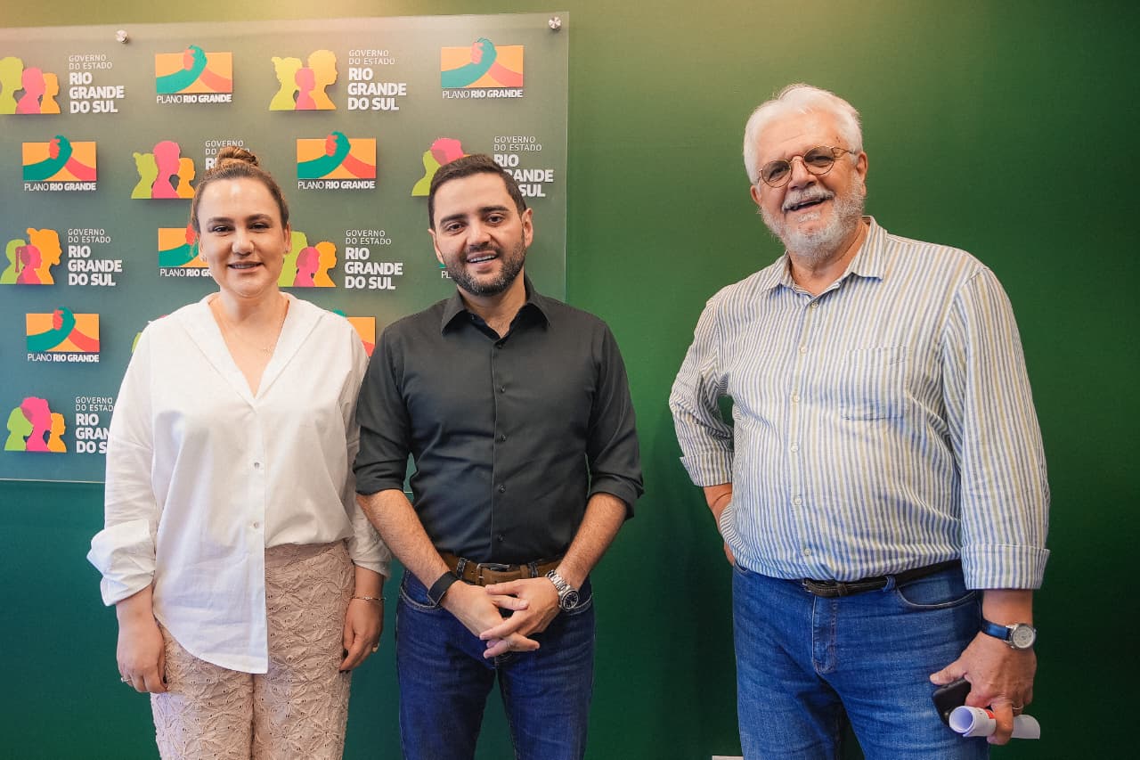 Vice-governador do RS recebe secretária do Codesul e representante do GT Ferrovias 